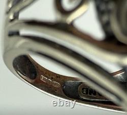 Vintage Men's Sterling Silver Connemara Marble Ring Ireland Shamrock Size 10