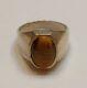 Vintage Mens Mexico Sterling Silver 925 Tigers Eye Ring Size 13
