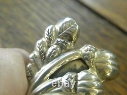 Vintage Mexican Acorn Bybass Bangle Bracelet Sterling Silver Signed Es 925