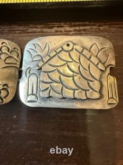 Vintage Mexican Sterling Silver Picture/Image Bracelet 7 1.4 Oz Clasp Missing