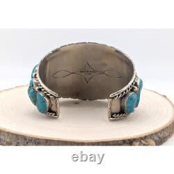 Vintage Native American Jewelry Watch Cuff Bracelet Signed size 7.125
