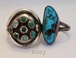 Vintage Native American Sterling Silver Turquoise Ring Lot