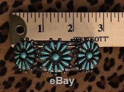 Vintage Native American Turquoise & 925 Sterling Silver Cuff