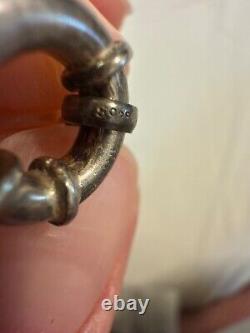 Vintage Natural 8-9mm Button Pearl Necklace Sterling Clasp 20-inches Long