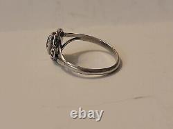 Vintage Natural Amethyst Gemstone Sterling Silver Handmade Ring Unmarked