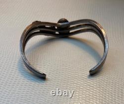 Vintage Navajo Multi-Stone Inlay Sterling Silver Bracelet, free shipping