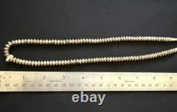 Vintage Navajo Sterling Silver Melon Bead Necklace 22 48g Estate