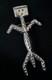 Vintage Navajo Sterling Silver Sand Cast Kachina Brooch Pin 3-15.6g