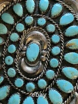 Vintage Navajo Sterling/Turquoise Concho Belt Famous Victor Moses Begay. 4316pc