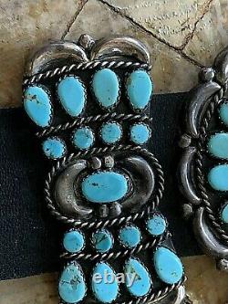 Vintage Navajo Sterling/Turquoise Concho Belt Famous Victor Moses Begay. 4316pc