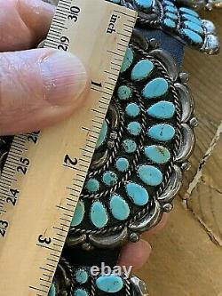 Vintage Navajo Sterling/Turquoise Concho Belt Famous Victor Moses Begay. 4316pc