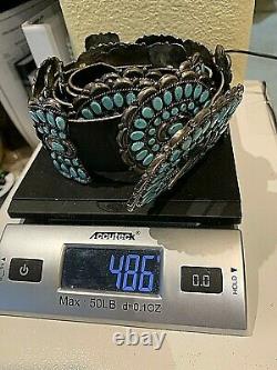 Vintage Navajo Sterling/Turquoise Concho Belt Famous Victor Moses Begay. 4316pc