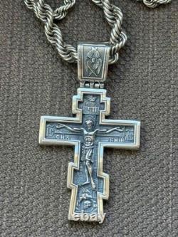 Vintage Necklace Jesus Silver 925 Chain Pendent Jewelry Amulet Women Men Mori