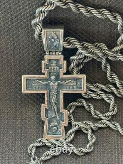 Vintage Necklace Jesus Silver 925 Chain Pendent Jewelry Amulet Women Men Mori