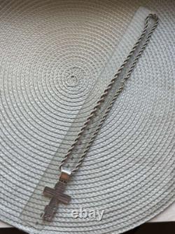 Vintage Necklace Jesus Silver 925 Chain Pendent Jewelry Amulet Women Men Mori