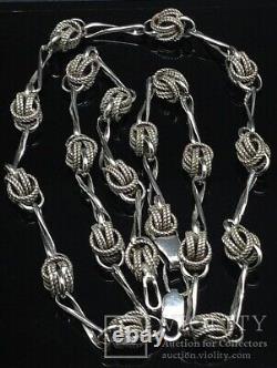 Vintage Necklace Jewelry Sterling Silver 925 Chain Men's Women's Old Rare 22.2gr
