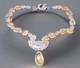 Vintage Offerings Sterling Silver Natural Citrine Beaded Pendant Necklace 17