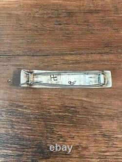 Vintage Old Hopi Hair Clip Barrette Sterling Silver Native American Jewelry