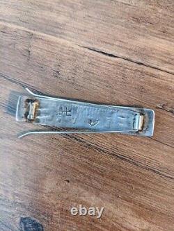 Vintage Old Hopi Hair Clip Barrette Sterling Silver Native American Jewelry