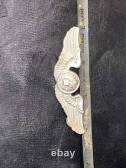 Vintage Original WWII USAAF Army Air Crew Wings Sterling Silver