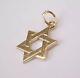 Vintage Orthodox Star Of David Charm Pendant 14k Yellow Gold Plated 18 In Chain