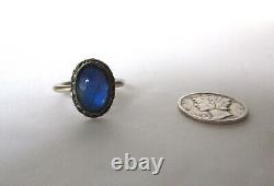 Vintage Oval Butterfly Wing & Sterling Silver Ring/Conversion From Pin