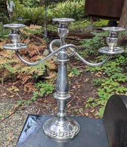 Vintage Pair Sterling Silver Candelabras Muerk-Cary Twisted Arm Candlesticks 13