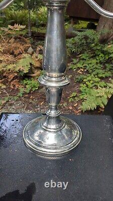 Vintage Pair Sterling Silver Candelabras Muerk-Cary Twisted Arm Candlesticks 13