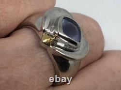 Vintage Pale Blue Calcedony in 925 Sterling Silver Ring