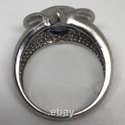 Vintage Pale Blue Calcedony in 925 Sterling Silver Ring