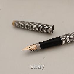 Vintage Parker 75 Cisele Fountain Pen Sterling Silver Made in USA