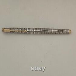 Vintage Parker 75 Cisele Fountain Pen Sterling Silver Made in USA