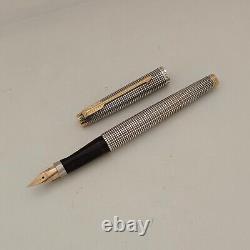 Vintage Parker 75 Cisele Fountain Pen Sterling Silver Made in USA