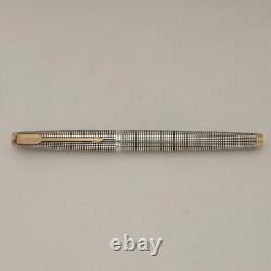 Vintage Parker 75 Cisele Fountain Pen Sterling Silver Made in USA