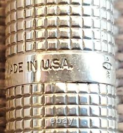 Vintage Parker 75 Sterling Silver Fountain Pen Cisele 14K Nib France