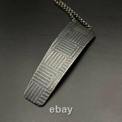 Vintage Pattern Sterling Silver Pendant Necklace