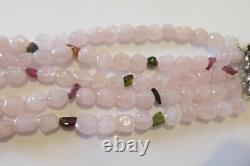 Vintage Pink Onyx Enhanced withcolor stones Sterling Silver Closer one of a kind