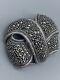 Vintage Rare Judith Jack Bow Ribbon Marcasite Sterling Silver 925 Pin Brooch