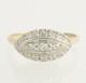 Vintage Ring With 0.16 Ct Round Stone Halo Princess Ring 925 Sterling Silver