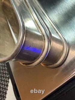 Vintage Rogers Lunt Bowlen Sterling Silver Napkin Rings Pair Pattern 450. 36.7g