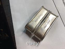 Vintage Rogers Lunt Bowlen Sterling Silver Napkin Rings Pair Pattern 450. 36.7g