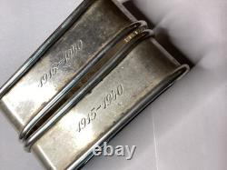 Vintage Rogers Lunt Bowlen Sterling Silver Napkin Rings Pair Pattern 450. 36.7g