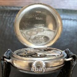 Vintage Rolex WW1 Mens Military Officers Trench Watch Sterling Circa 1915