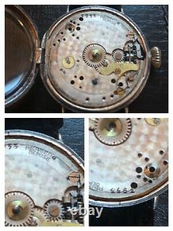 Vintage Rolex WW1 Mens Military Officers Trench Watch Sterling Circa 1915