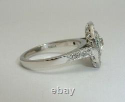 Vintage Round 2.77 ct Lab-Created Diamond 925 Sterling Silver Engagement Ring