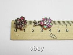 Vintage Russian Set Earrings Pendant Sterling Silver 925, Women's Jewelry 5.54