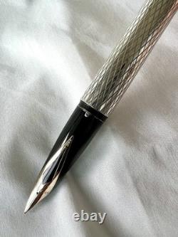 Vintage SHEAFFER Imperial Sterling Silver Fountain Pen 14K Inlaid Nib USA