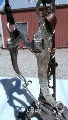 Vintage Silver Ferrule Headstall Sterling Silver Vogt Horse Show Curb Bit