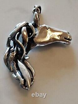 Vintage Southwestern Sterling Silver Horse Head Pendant