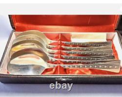 Vintage Spoon 916 Sterling Silver Soviet Russian USSR set of 6 pieces